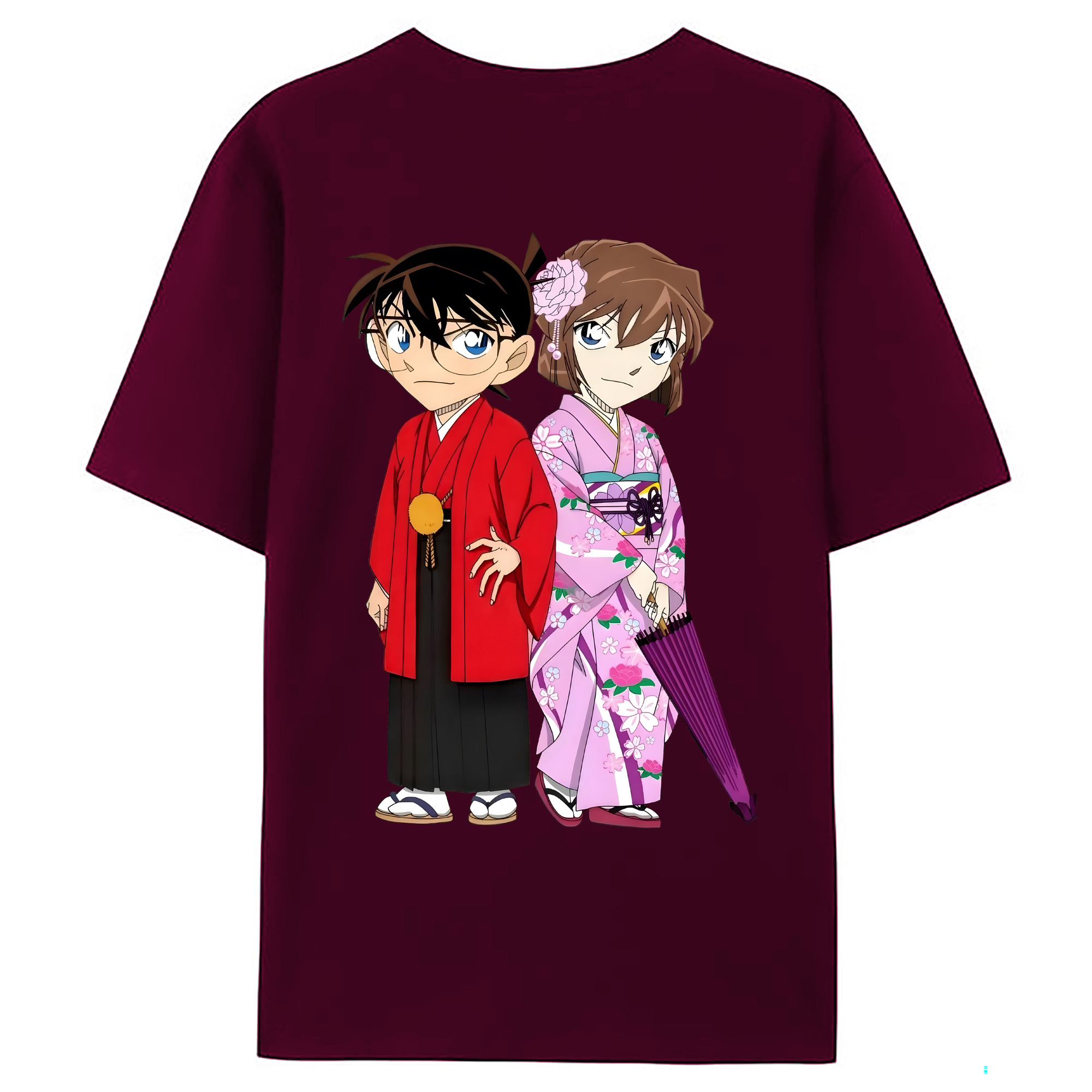 （画像用） 名探偵コナン 江戸川 コナン Detective Conan Conan Edogawa レディース半袖Tシャツ(バックプリント)
